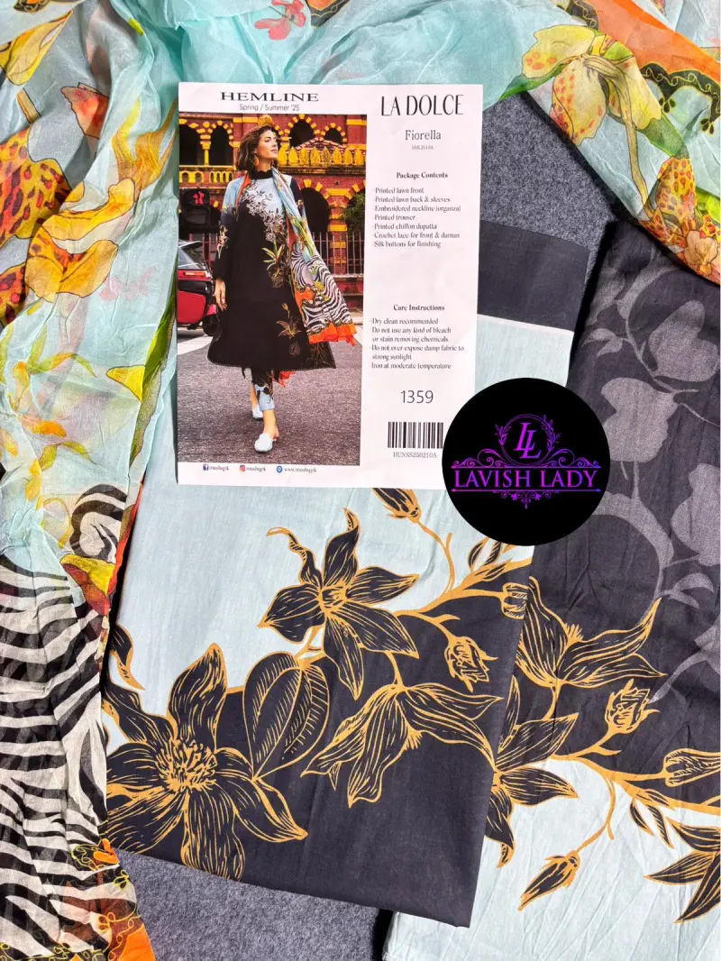 La Dolce Inspired Lawn 3pc 1359