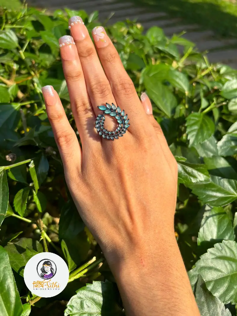 Aqua Vine Ring