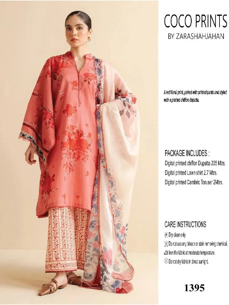 Coco Prints Inspired Unstitched 3PC 1395