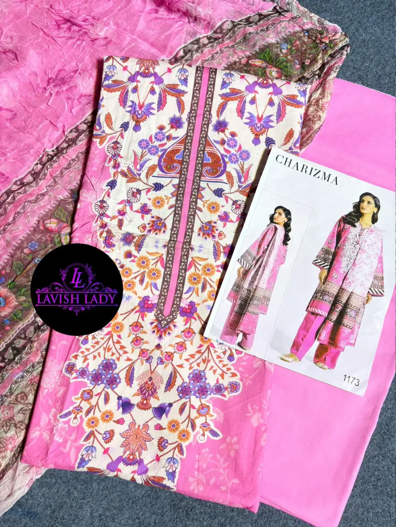 Charizma Prints Inspired Cotton 3PC D1173