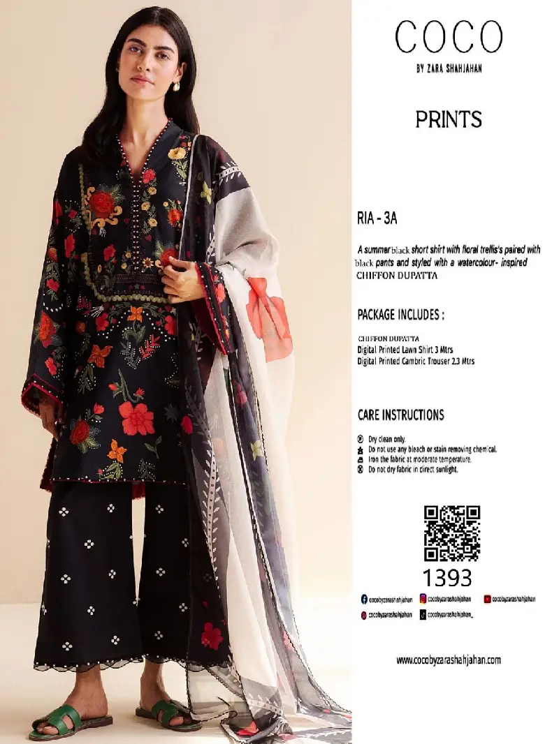 Coco Prints Inspired Cotton 3PC D1393