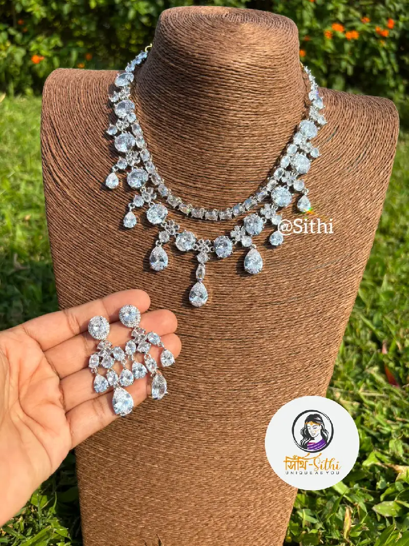 CZ Layered Necklace Set